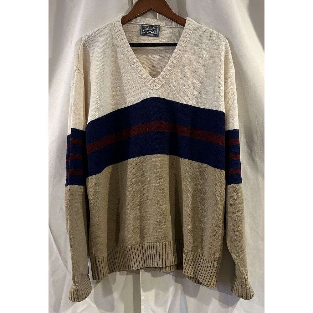 Vintage Le Tigre sweater made in usa‎ Striped